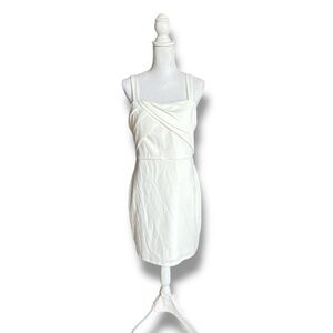Sweetest Moments Ivory Ruched Bodycon Lulu's Dress Size Large NWT